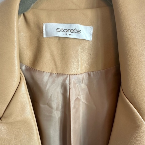 Storets Kimberly Pleather Jacket Size S/M - Picture 4 of 5